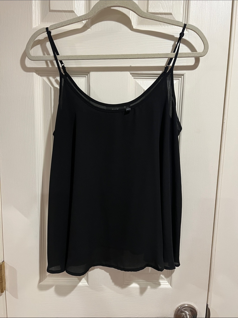 Apt. 9 Black Chiffon Adjustable-Strap Cami